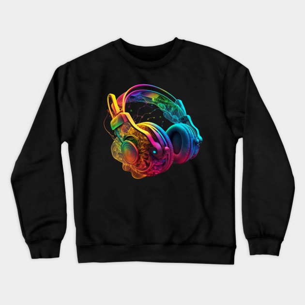 When the Music Hits Crewneck Sweatshirt by PsychedelicPour